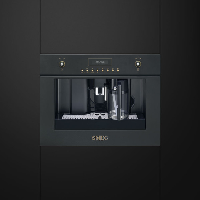 Smeg CMS8451A - Cafetera integrable automática, Antracita