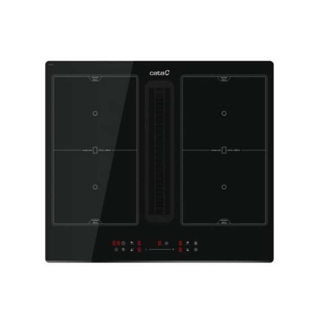 Cata IAS6024 - Placa cocción flex inducción con extractor integrado 60 cm encastrable 4 zonas Clase A