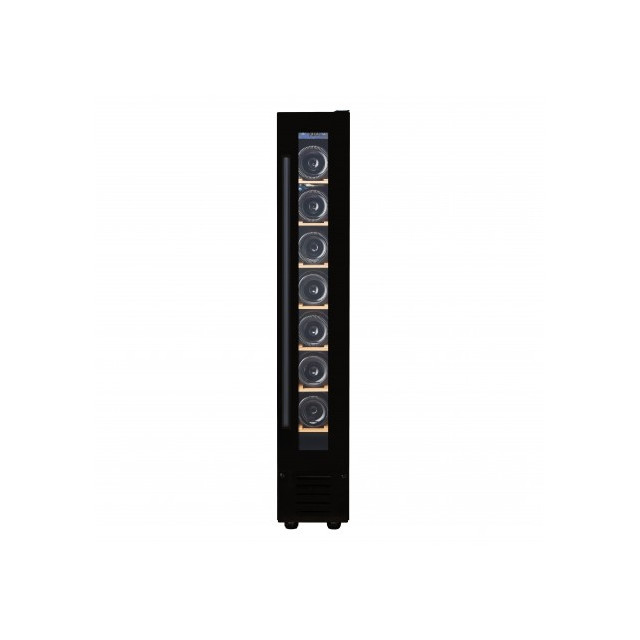 Vinobox 7 Design Black - Vinoteca integrable o libre instalación, Clase G, 7 botellas, No Frost